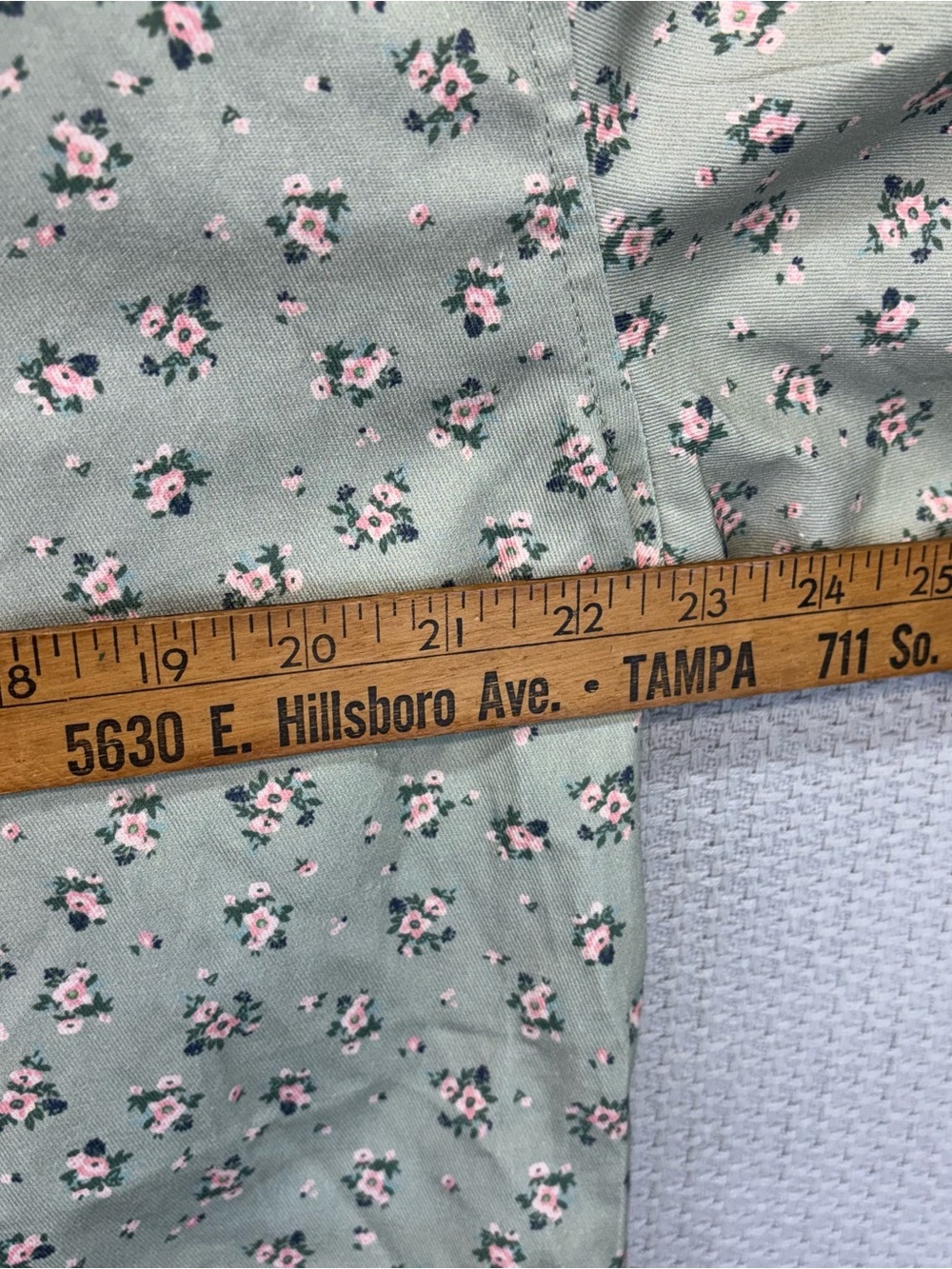 NWT Mable Anthropologie Romper Sage Floral Denim 100% Cotton Boho Festival Small - Picture 9 of 10